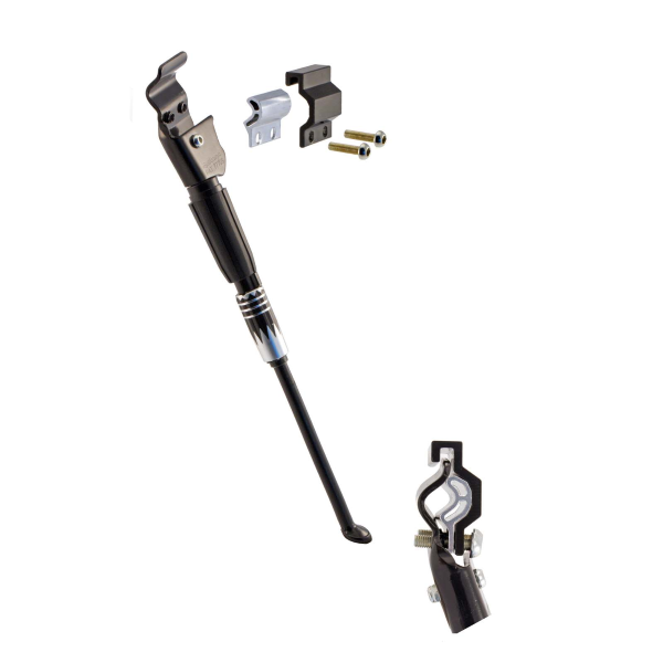 Cavalletto Laterale In Alluminio Regolabile Al Carro, Regolabile Per 24"-28",Molla Coperta, Ideale Per Biammortizzate, Colore Nero - Milione Bike